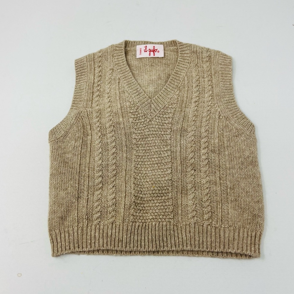 IL GUFO**Beige Baby Boys Wool Vest**3 mo. $168
